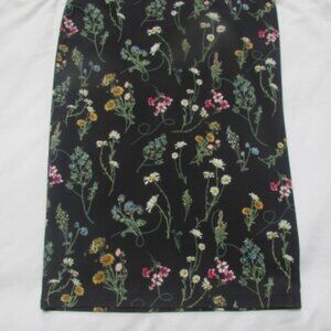 Sanctuary Black Floral Midi Pencil Skirt ECU